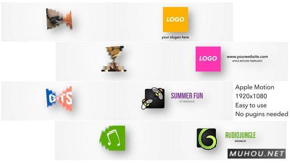 简单的迷你翻转LOGO标志FCPX视频模板插图