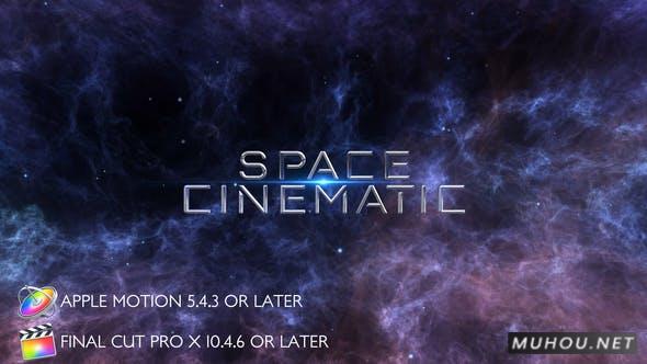 太空电影标题宇宙科幻片头Apple Motion/FCPX视频模板插图