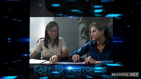 科技风快速旋转照片展示/FCPX视频模板插图