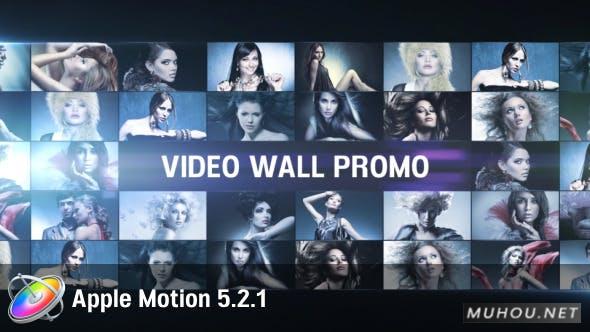 视频墙宣传片电视照片墙-Apple Motion/FCPX视频模板插图