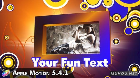 Color Fusion 复古花边照片相册Apple Motion/FCPX视频模板插图