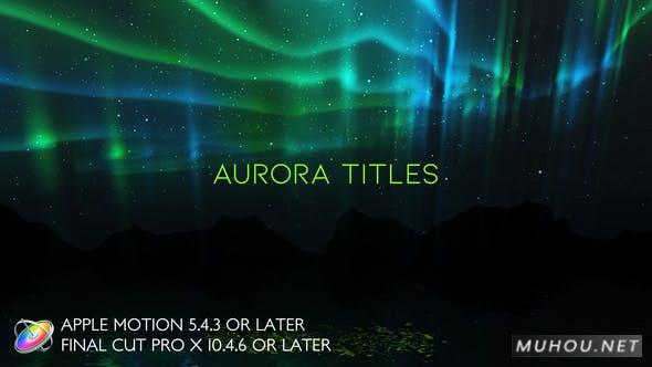 Aurora标题电影预告片北极光片头Apple Motion/FCPX视频模板插图