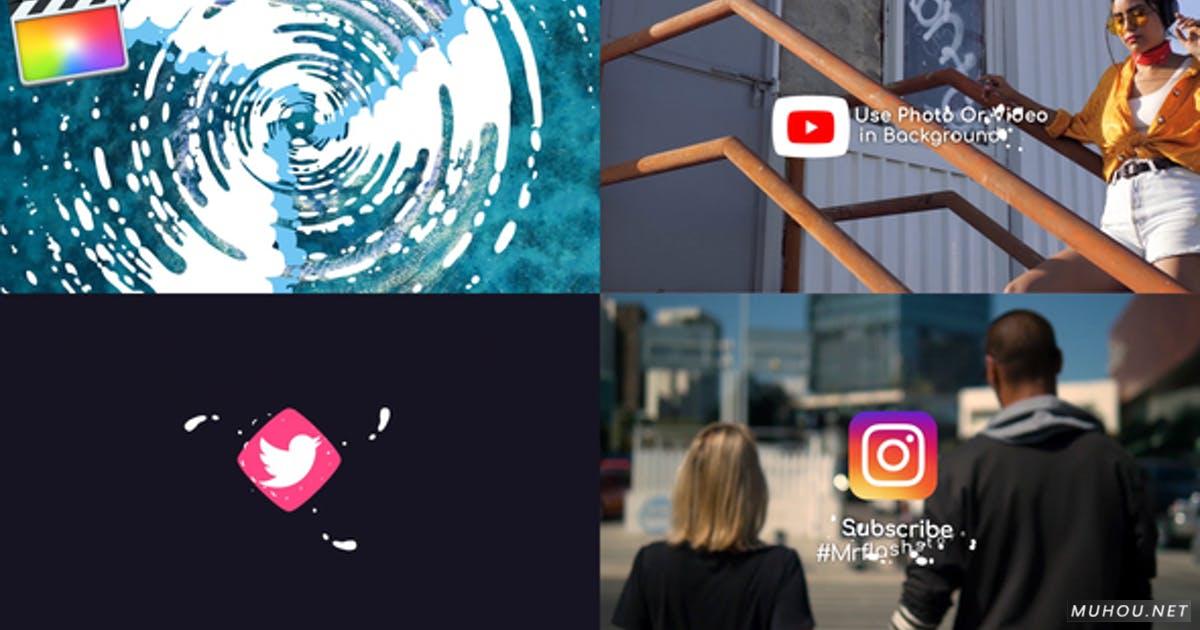 Liquid Motion Logo简单液体LOGO标志FCPX视频模板