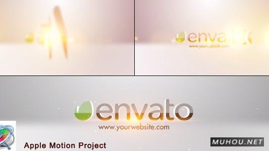 动态优雅时尚的辉光条纹LOGO标志形式 FCPX/Motion视频模板插图