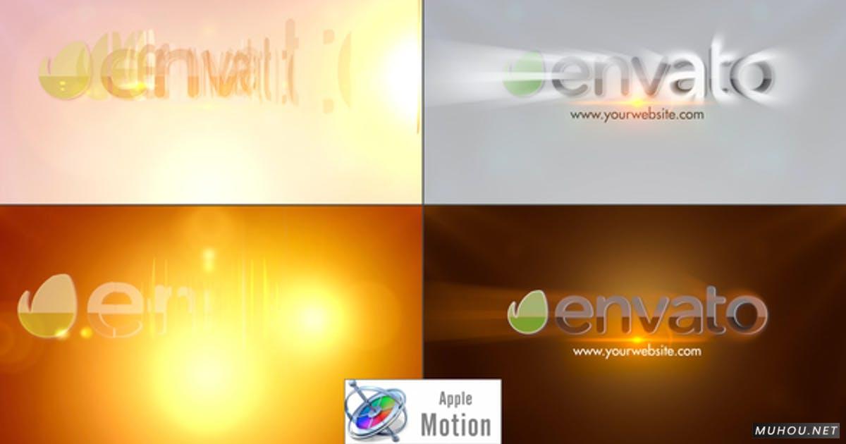 Elegant Ray动态优雅有光泽标志 Logo FCPX/Motion视频模板