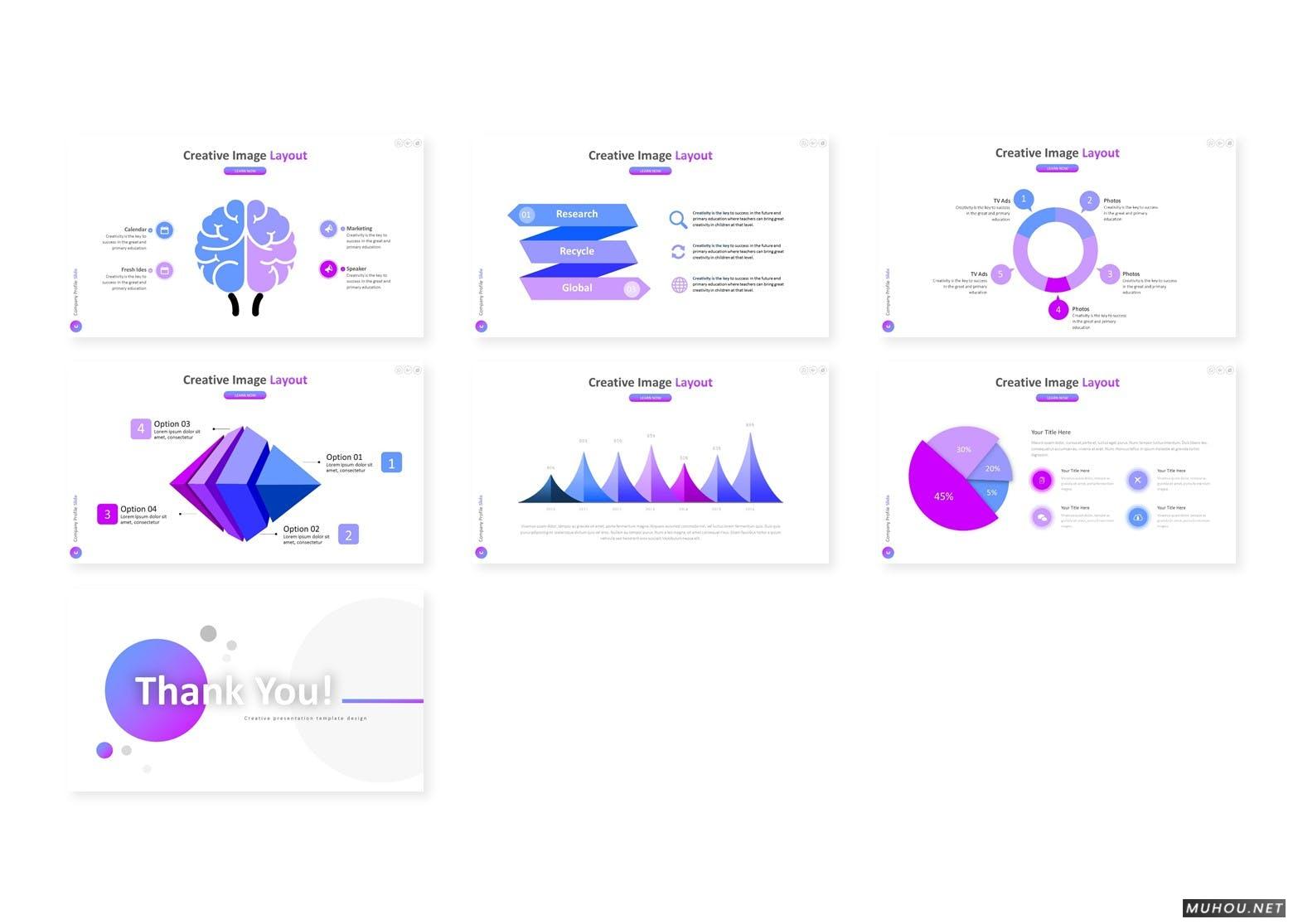 专业人士使用的现代时尚多种颜色可调的公司简介、商业业务简介主题等多用途创意 Googleslides、PowerPoint模板（PPTX）插图3