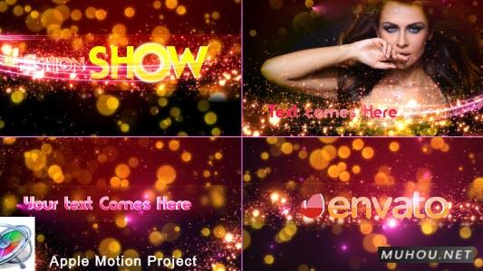 时尚时尚幻灯片奢华粒子片头FCPX/Motion视频模板插图