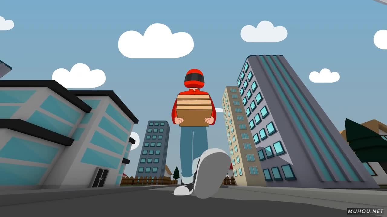 快速送货服务#Fast Delivery Service创意mg动画AE视频模板