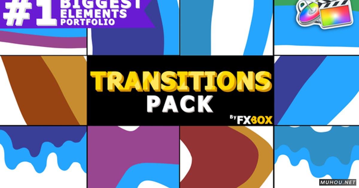 Flash fx动态卡通过渡新鲜 FCPX/Motion视频模板