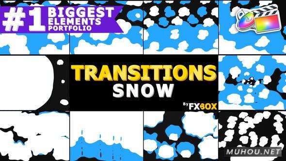 雪球转场圣诞节冬季过渡FCPX视频模板插图