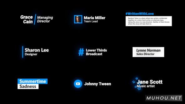 品牌, 公司文字标题字幕条FCPX/Motion视频模板插图
