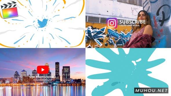 2d抽象艺术Logo液体标志 FCPX/Motion视频模板插图