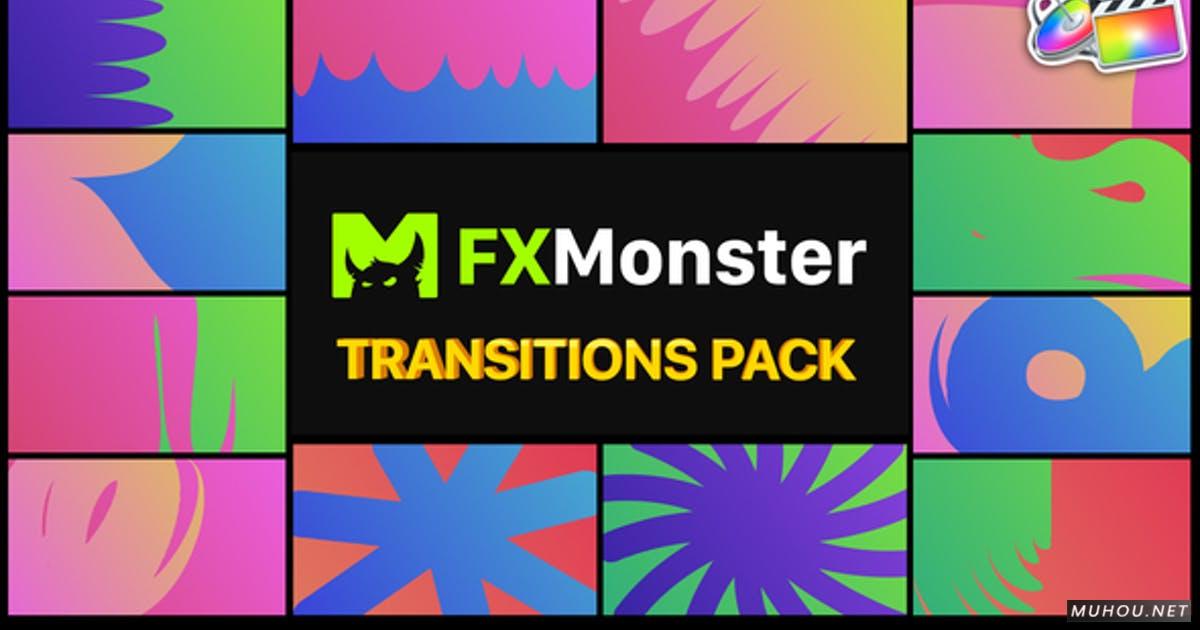4k五颜六色丰富多彩梯度过渡 FCPX/Motion视频模板