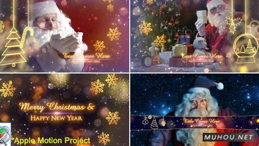 圣诞庆祝活动新年快乐促销包FCPX/Motion视频模板插图