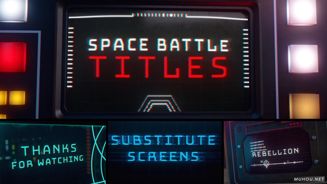 太空战斗标题超酷科技Titles视频AE素材模板插图