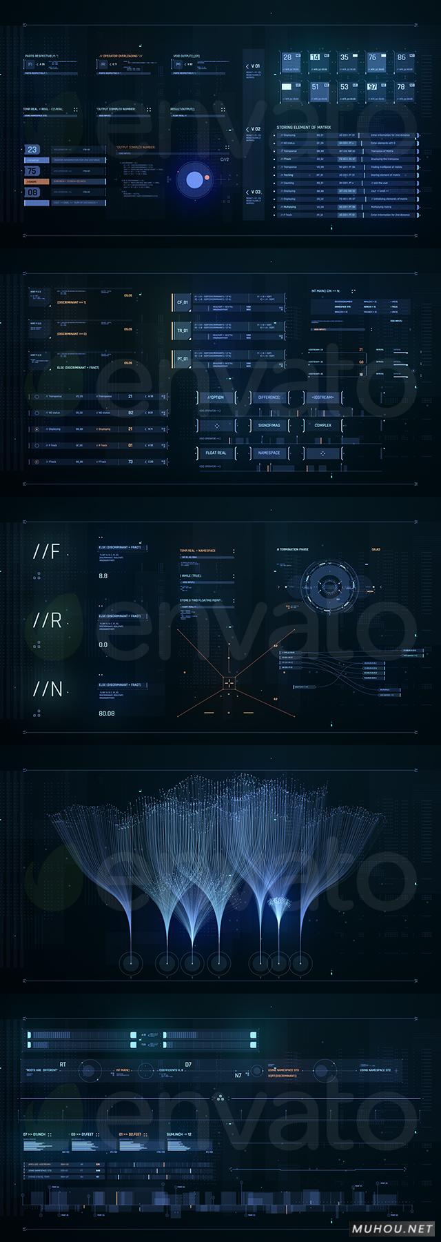 未来科技信息数据图形动画元素AE模板视频素材 Ultimate FUI HUD Library插图5