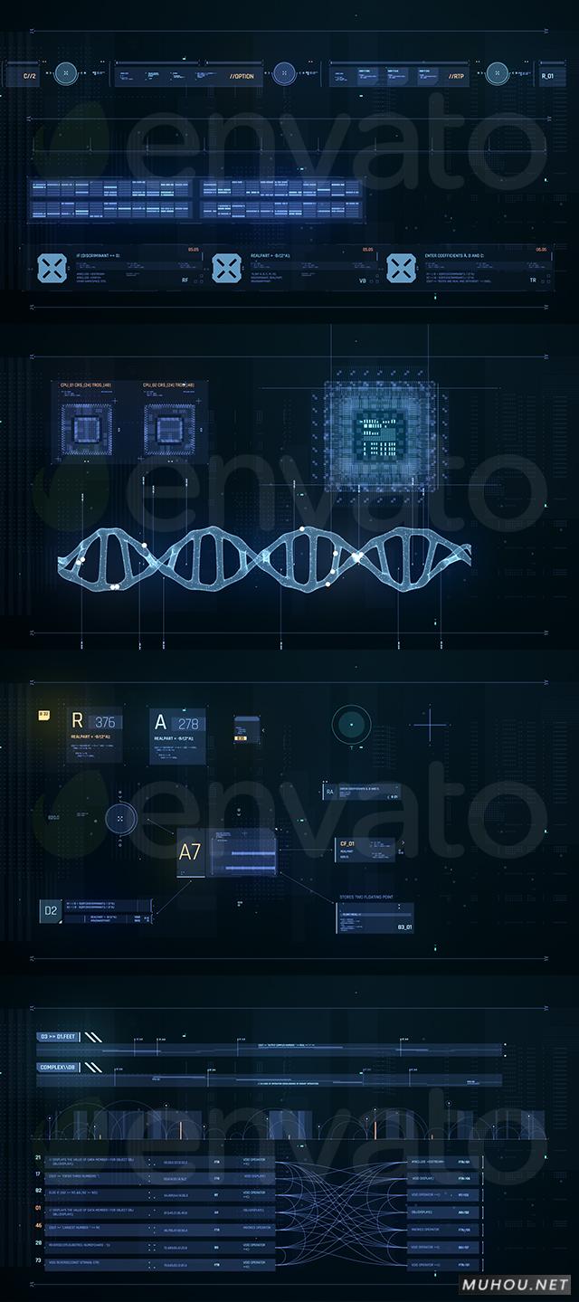 未来科技信息数据图形动画元素AE模板视频素材 Ultimate FUI HUD Library插图6