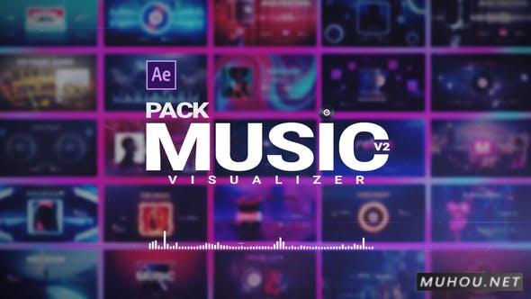 音乐频谱可视化图文动画AE模板视频素材 Music Visualizer Pack插图