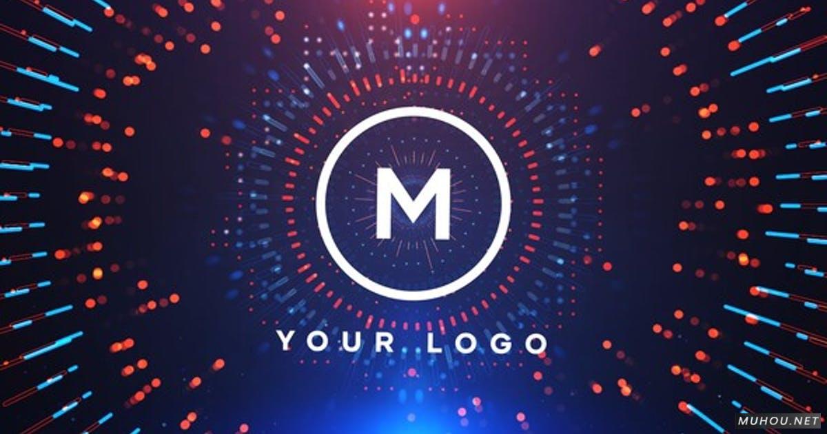 圆圈放射LOGO标志揭示视频AE模板