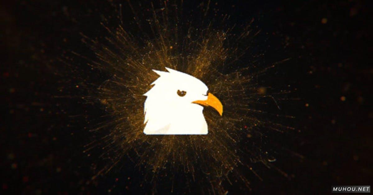 粒子轨迹爆炸logo粉末星光视频AE模板