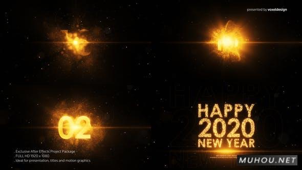 2020年新年春节快乐倒计时数字视频AE模板插图