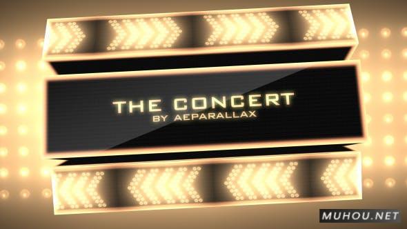 派对幻灯片音乐会金色片头视频AE模板插图