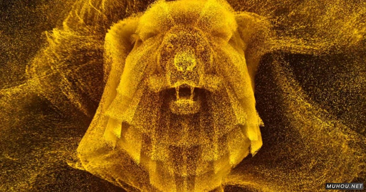 Lion 超酷沙子咆哮粒子logo视频AE模板