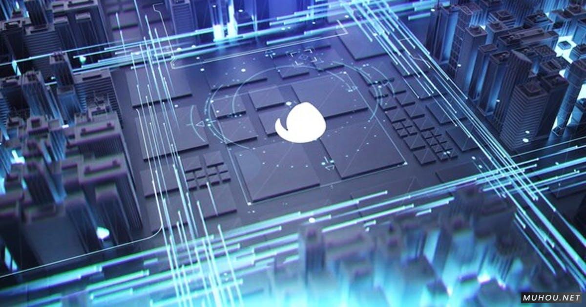 史诗数字城市LOGO标志视频AE模板