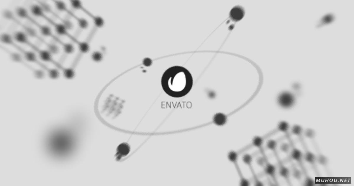 Atom二维分子时空LOGO标志视频AE模板