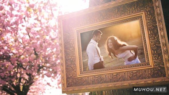樱花巷的婚礼照片视频相册AE模板插图