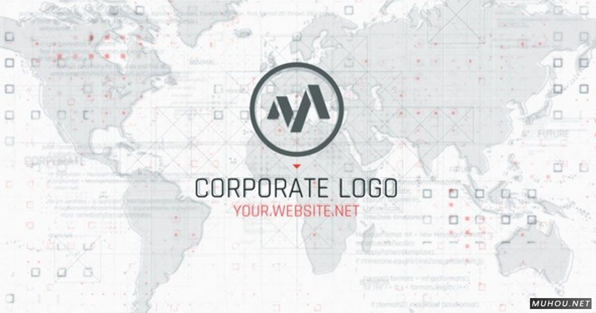 公司地图LOGO标志智能网络AE视频模板