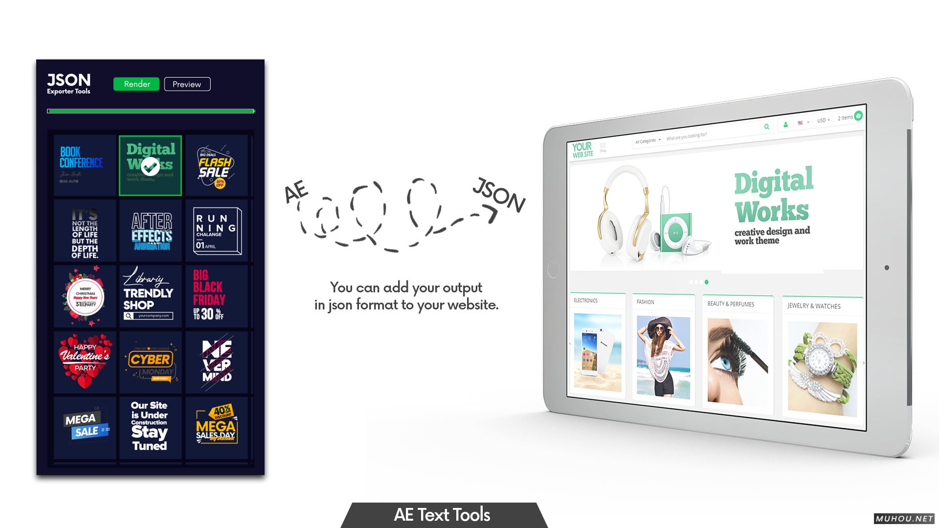 创意文本文字标题字幕排版设计动画工具包AE模板视频素材 AE Text Tools插图1