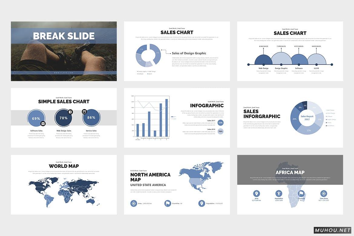 市场营销业务, 广告创意等方面的PowerPoint模板（PPTX）【附世界地图】插图5