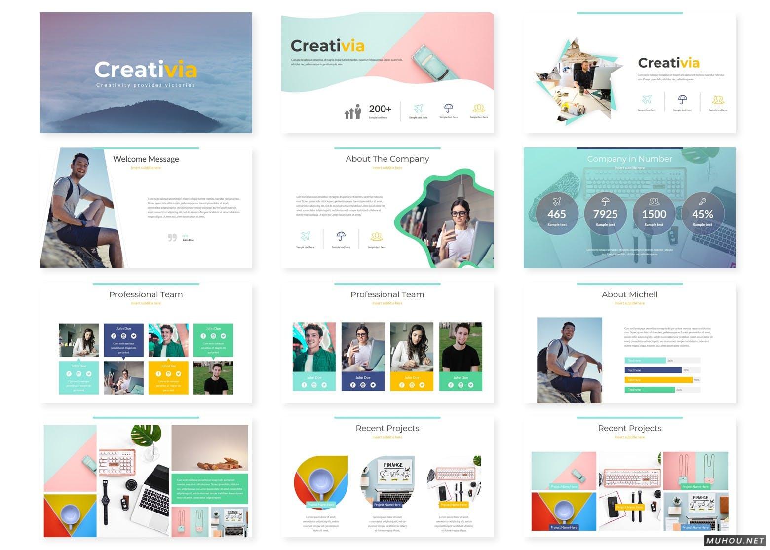 商业计划书或活动策划方案书的报告演讲的PowerPoint模板（PPTX）插图1