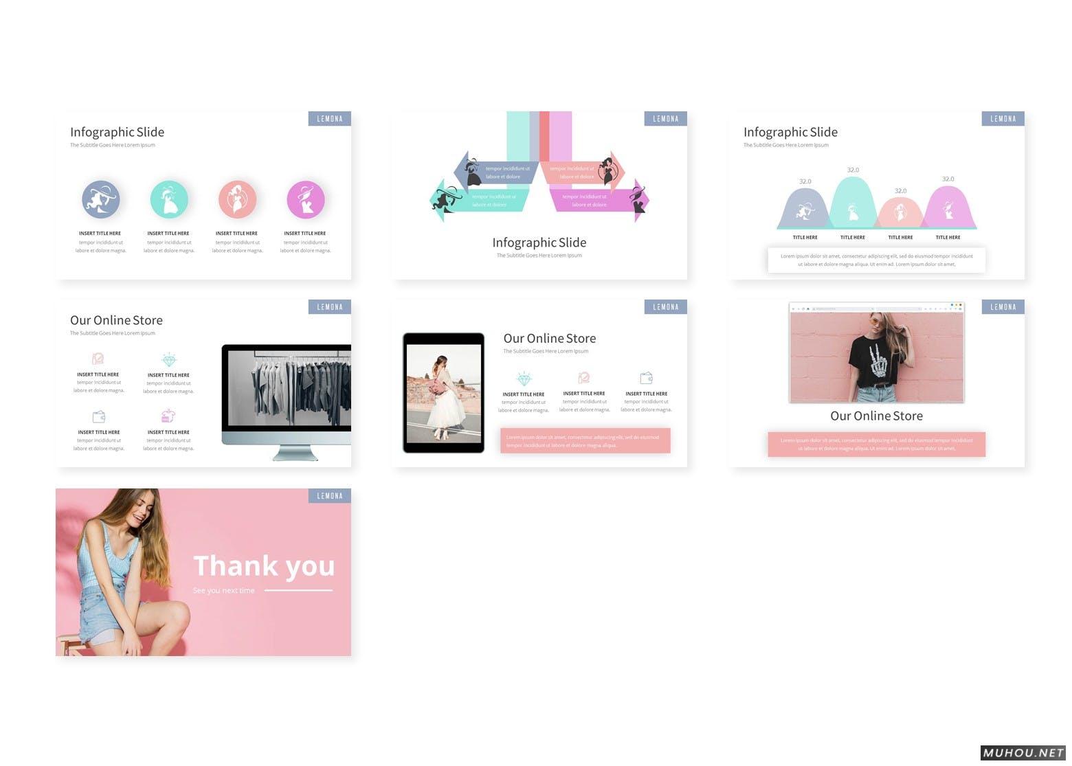 适用于服装设计以及其它设计方案的展示详细讲解的PowerPoint模板（PPTX）插图3