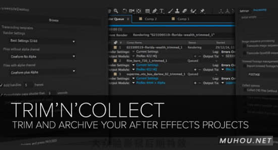 AE脚本-剪辑资料快速链接收集 Trim N Collect V1.5  破解版下载插图