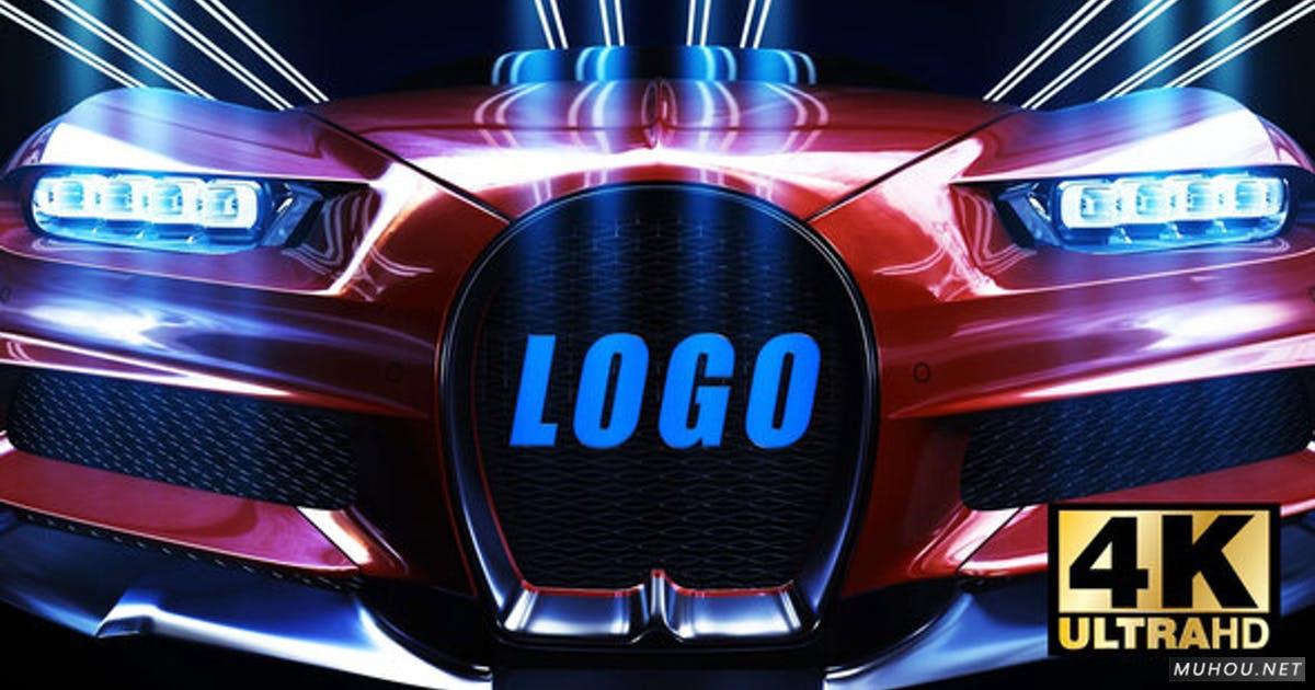 豪华跑车激光logo片头AE视频模板