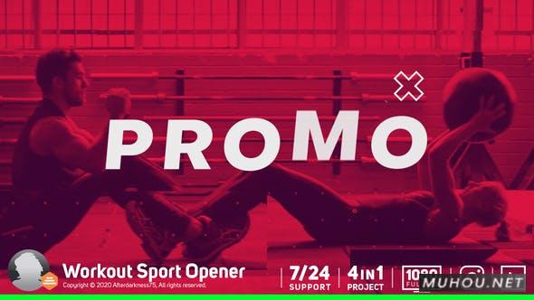 锻炼运动健身房色彩叠加AE视频模板插图