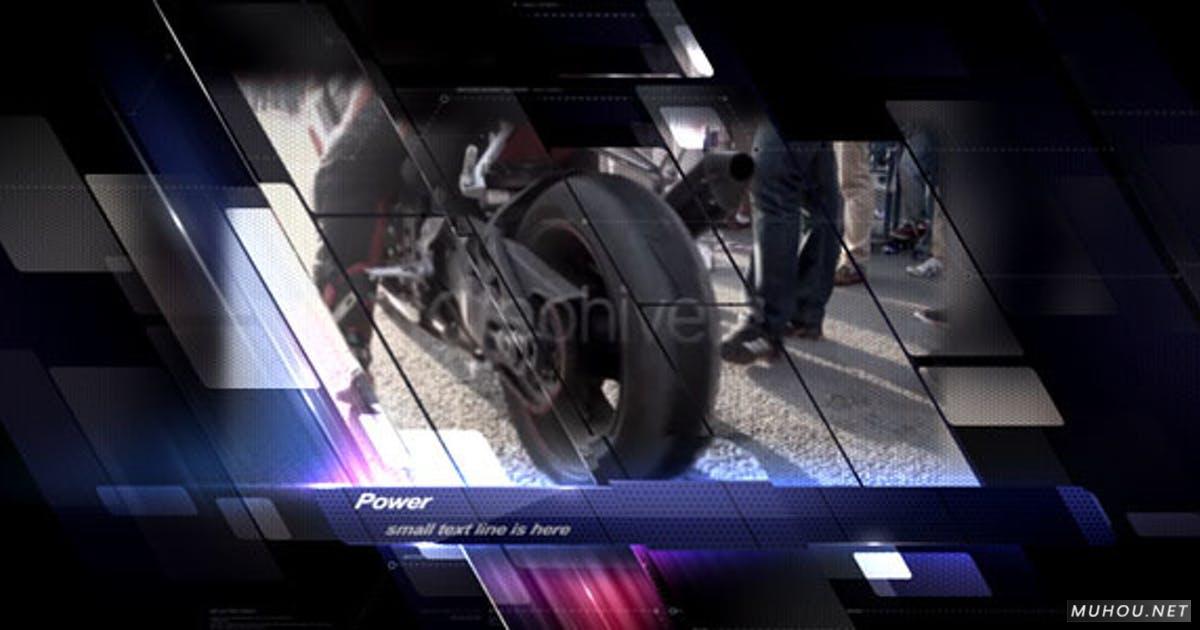 汽车运动摩托车比赛照片包装AE视频模板