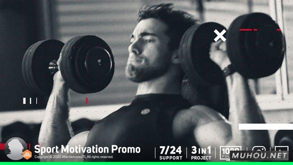 运动预告片健身房广告包装片头AE视频模板插图