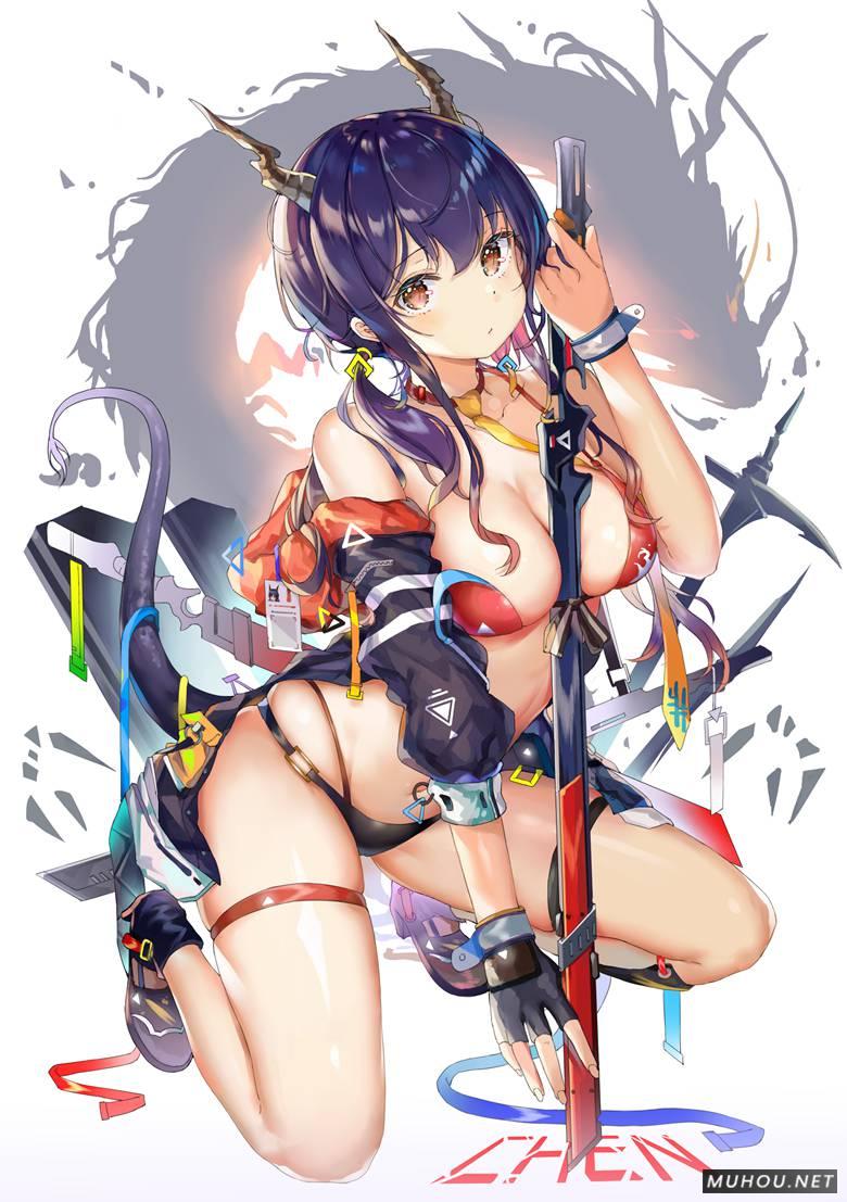 胸部很丰满的明日方舟同人插画作品插图1