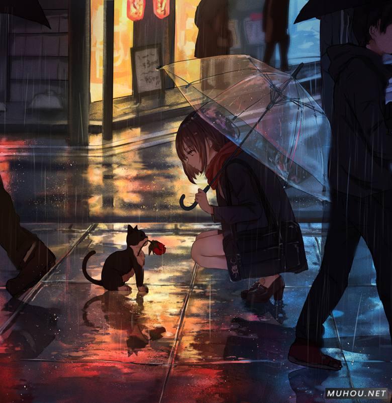集体在线吸猫现场插画作品插图