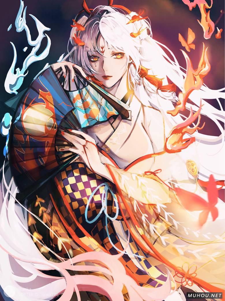 阴阳师不知火绝美插画壁纸