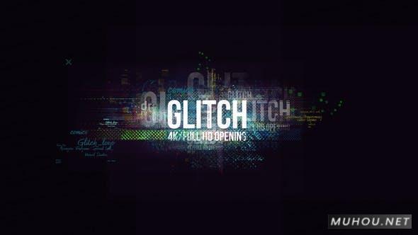Glitch Logo/ Digital Hi-Technology Intro/失真转换/Hud Opener/ Youtube Blogger/ Text视频AE模板插图