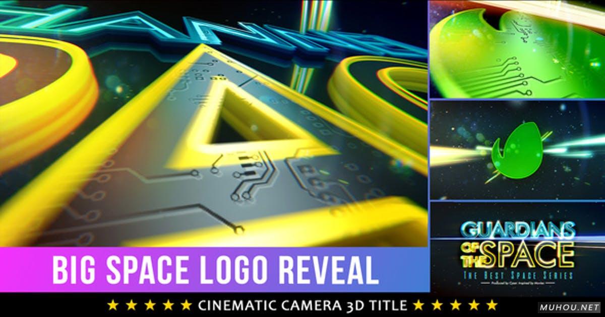 Space Show高科技电路板logo标志简介视频AE模板