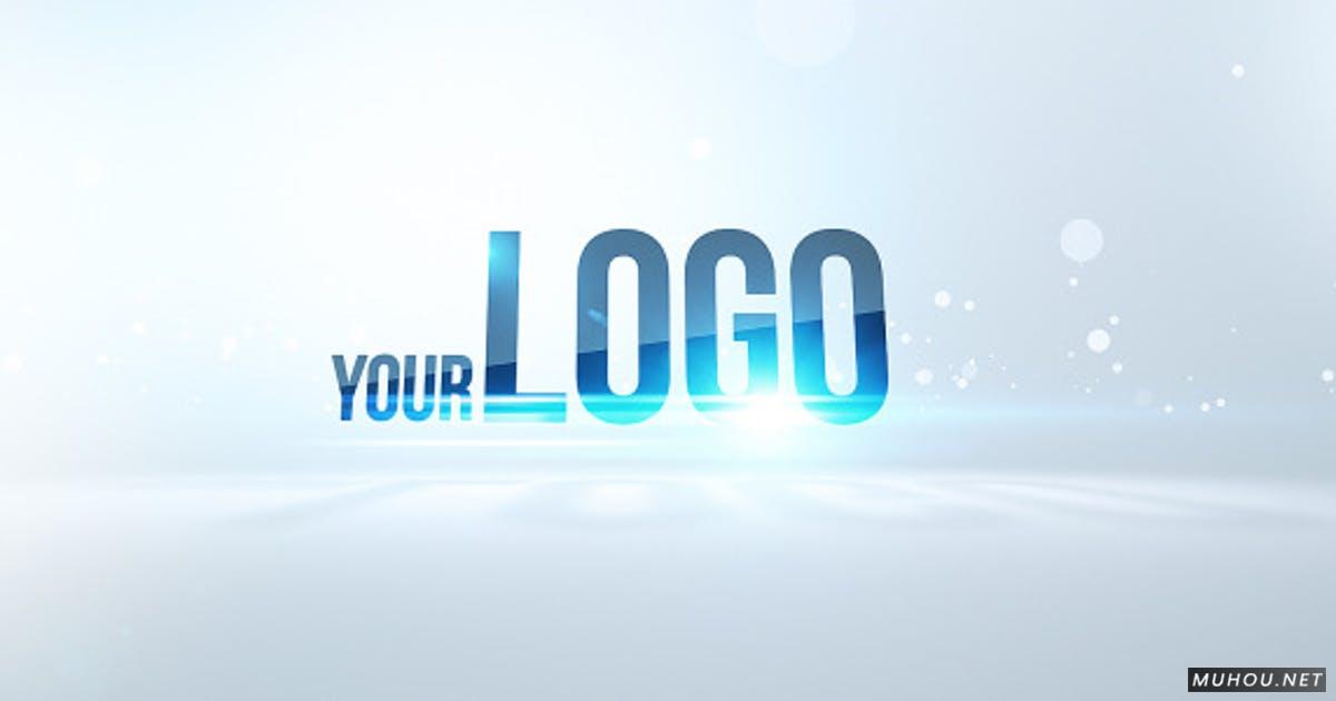 企业白色科技舞台Logo片头视频AE模板