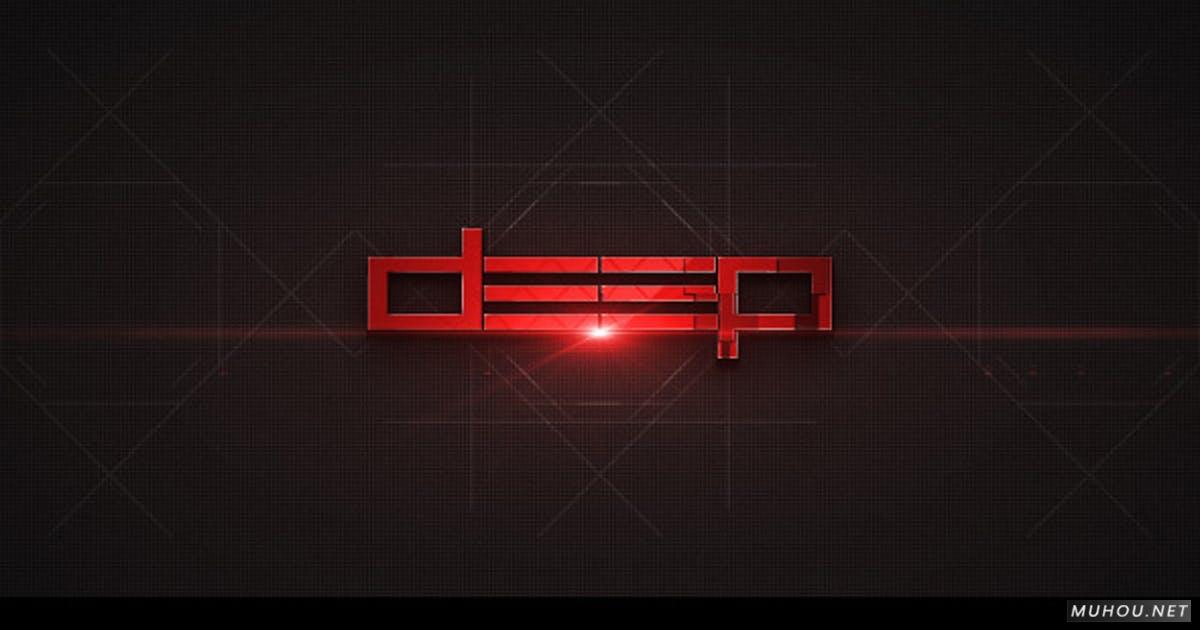 深时尚科技logo标志项目视频AE模板
