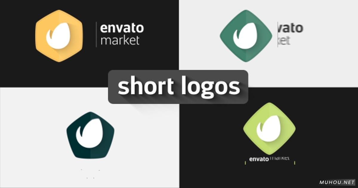 简短的简单logo动效标志视频AE模板