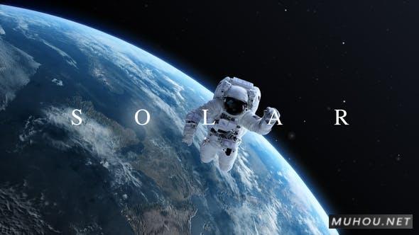 地球太空宇宙宇航员漂浮片头AE模板视频素材 Solar插图