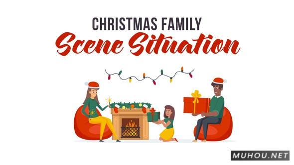 圣诞家庭-解释mg元素视频AE模板插图